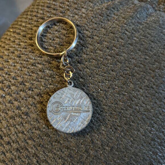 Vintage Spoontiques Pewter Keychain Bald Head Island Key Fob - Picture 3 of 3